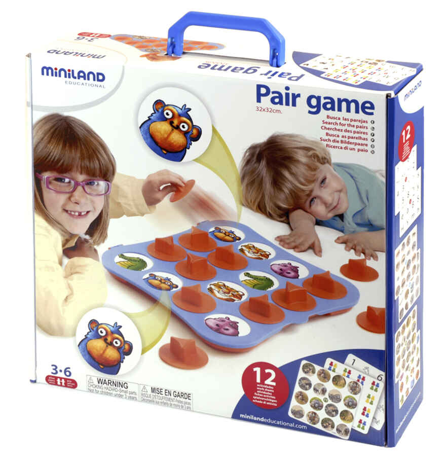 Найди пару, запомни ячейку. Большая игра (24 игровых поля), арт. MIN 31920, производитель Miniland (Минилэнд), ISBN 841-3-08231-920-5, № 1