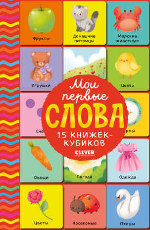 Мои первые слова. 15 книжек-кубиков. Развитие речи, производитель Клевер (Clever) , ISBN 978-5-00252-244-6№ 1