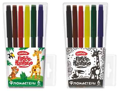 Фломастеры ПРОСТО классические 6 цв. круглый корпус, арт. ФЛНВК06КР, производитель ФАРМ, ISBN 460-2-72315-810-3№ 1