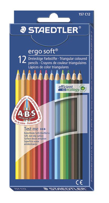 Staedtler Карандаши цветные трехгранные, набор 12 цветов, картонная коробка, арт. 157C1210, производитель Staedtler (Стайтлер), ISBN 400-7-81715-727-5, № 1