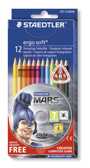 Staedtler Карандаши цветные трехгранные, набор 12 цветов+DVD, дисплей, картонная коробка, арт. 157CA20DVD, производитель Staedtler (Стайтлер), ISBN 400-7-81715-945-3, № 1