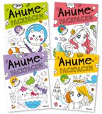 Аниме-раскраски с наклейками. Набор из 4-х книг, производитель МОЗАИКА kids , ISBN 978-5-43154-674-7, № 1