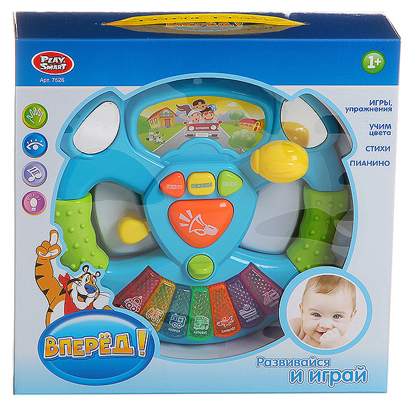 Игр. пласт. Руль Музыкальный, Play Smart, Box, арт. 7526, производитель Play Smart (Плэй Смарт), ISBN 460-2-01042-649-6, № 1