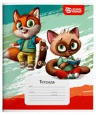Тетрадь 12 листов, в линию, ВЕСЕЛЫЕ ЗВЕРЯТА мелованный картон, арт. ТШЛ12-ВЗВ, производитель ФАРМ, ISBN 460-2-72316-230-8, № 2