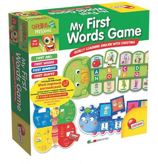 E54275 MY FIRST WORDS GAME МОЙ ПЕРВЫЙ АНГЛИЙСКИЙ, производитель Lisciani (Лишиани), ISBN 800-8-32405-427-5, № 1