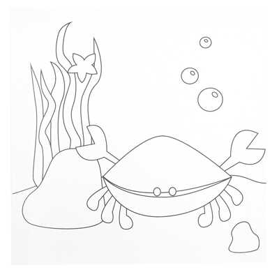 Набор для рисования по холсту Краб на подрамнике 25х25 см , арт. ВВ1991, производитель Bondibon (Бондибон), ISBN 489-5-13601-854-0№ 3