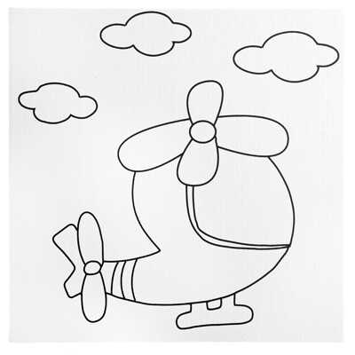 Набор для рисования по холсту Вертолет 20х20 см , арт. ВВ1994Б, производитель Bondibon (Бондибон), ISBN 489-5-13601-936-3№ 4