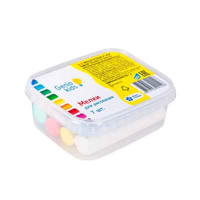 Мелки для рисования, 7 штук, пластиковая коробка, арт. MLB07, производитель Dream Makers (Дрим Мейкерс), ISBN 481-4-72300-140-6№ 1