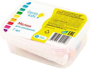 Мелки для рисования, 7 штук, пластиковая коробка, арт. MLB07, производитель Dream Makers (Дрим Мейкерс), ISBN 481-4-72300-140-6№ 2
