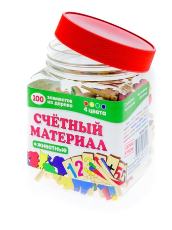Настольная игра Счетный материал - Животные, 100 элементов, арт. Д561а, производитель АНДАНТЕ, ISBN 466-5-27282-821-7№ 4