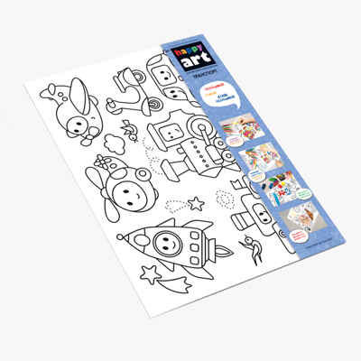 Коврик-раскраска многоразовый "Транспорт" (48х34см) HappyArt, производитель ХЭППИ ЛАЙН (HappyLine) , ISBN 462-7-08783-144-8№ 1