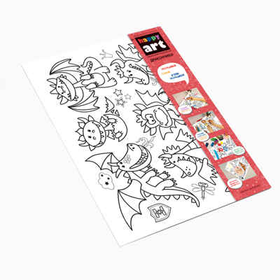 Коврик-раскраска многоразовый "Дракончики" (48х34см) HappyArt, производитель ХЭППИ ЛАЙН (HappyLine) , ISBN 462-7-08783-146-2№ 1