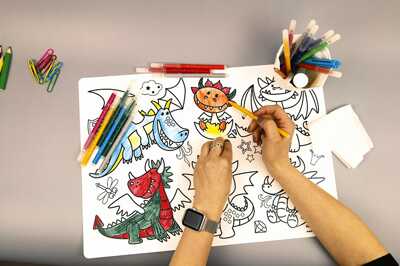 Коврик-раскраска многоразовый "Дракончики" (48х34см) HappyArt, производитель ХЭППИ ЛАЙН (HappyLine) , ISBN 462-7-08783-146-2№ 5