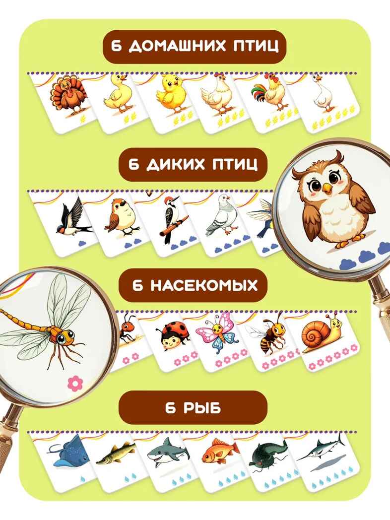 Домино логопедическое Животные Ассоциации, арт. С-173, производитель Малыш и К, ISBN 460-7-02050-062-4, № 4