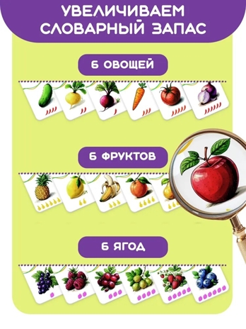 Домино логопедическое Растения Ассоциации, арт. С-174, производитель Малыш и К, ISBN 460-7-02050-063-1№ 7