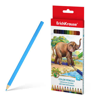 Цветные карандаши трехгранные  12 цветов, арт. 49886, производитель ErichKrause® (Эрих Краузе), ISBN 404-1-48549-886-5№ 1