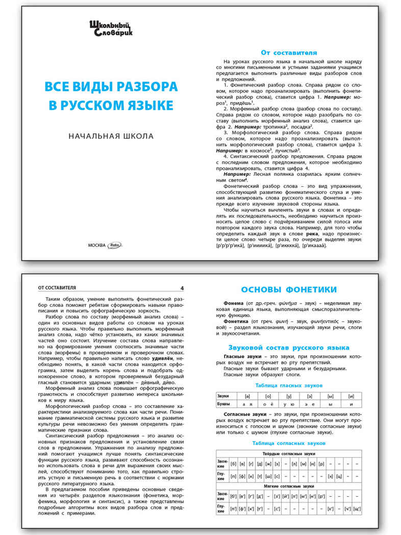 Все виды разбора в русском языке. Школьный словарик, производитель Вако , ISBN 978-5-40806-765-7, № 6