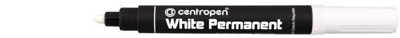 Маркер перманент. CENTROPEN 2,5 мм белый круглый, арт 8586/1, производитель Centropen (Центропен), ISBN 859-5-01363-111-9№ 2