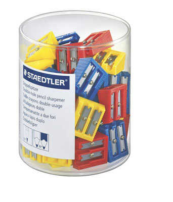 Staedtler точилка пластиковая на 2 диаметра, цветной корпус в ассортименте, арт. 51060KP50, производитель Staedtler (Стайтлер), ISBN 400-7-81751-044-5№ 1