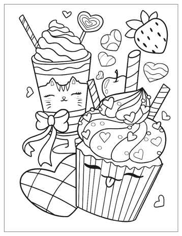 Сладости (Аниме-раскраски с наклейками), книги с наклейками, производитель МОЗАИКА kids , ISBN 978-5-43154-661-7№ 6