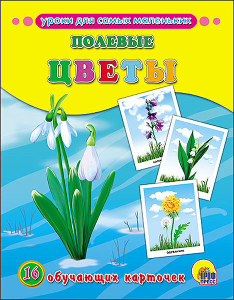 Полевые цветы (Серия: Обучающие карточки), арт.43823, производитель Проф-Пресс , ISBN 978-5-37826-310-3, № 1