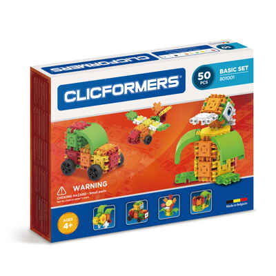 Развивающий конструктор CLICFORMERS Basic Set- 50 деталей, арт. 801001, производитель Clicformers (Кликформерс), ISBN 880-9-46553-268-0№ 1
