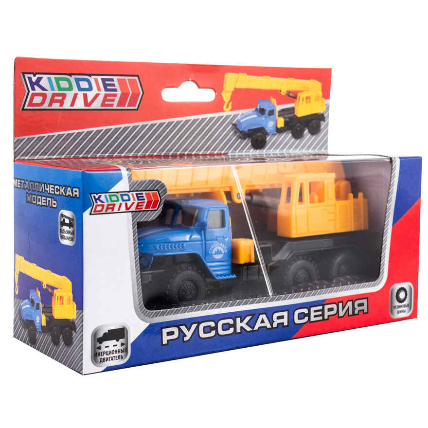 Грузовик со строительным краном KiddieDrive, инерционный, арт. 1501123, производитель KiddieDrive, ISBN 460-7-80753-653-2, № 1