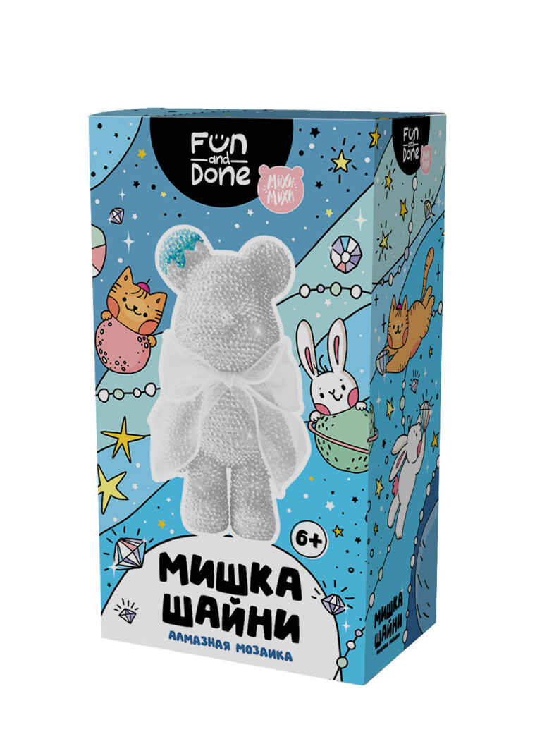 Алмазная мозаика Мишка Шайни перламутровый, арт. MM77022, производитель Fun and Done, ISBN 768-4-26977-022-0, № 2