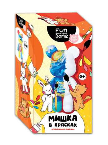 Декоративная живопись Мишка в красках, арт. MM77023, производитель Fun and Done, ISBN 768-4-26977-023-7№ 1
