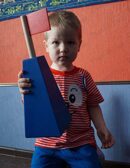 Напольный конструктор деревянный цветной по методике Поликарпова 75 элементов, для группы детского сада, + 2 фанерные коробки, ТМ Рыжий Тим, ISBN 463-1-17779-089-8, № 3