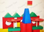 Напольный конструктор деревянный цветной по методике Поликарпова 75 элементов, для группы детского сада, + 2 фанерные коробки, ТМ Рыжий Тим, ISBN 463-1-17779-089-8, № 7