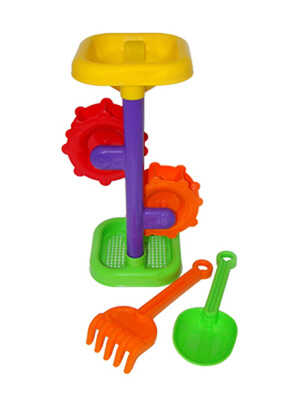Набор №281: песочная мельница, h=308 мм + совок №7, грабельки №7, производитель Полесье, ISBN 481-0-34403-509-7№ 2