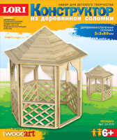 Конструктор из деревянной соломки &quot;Беседка&quot;, производитель LORI (Лори), ISBN 460-7-04532-558-5№ 1