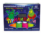 Волшебные краски «Прилипала» флуоресцентные  6цв. 150мл, производитель АКВА-КОЛОР, ISBN 460-7-01600-177-7, № 1