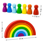 Пирамидка Ступеньки Радуга, арт. ПСТ07, производитель Алатойс, ISBN 466-0-18175-170-0, № 6