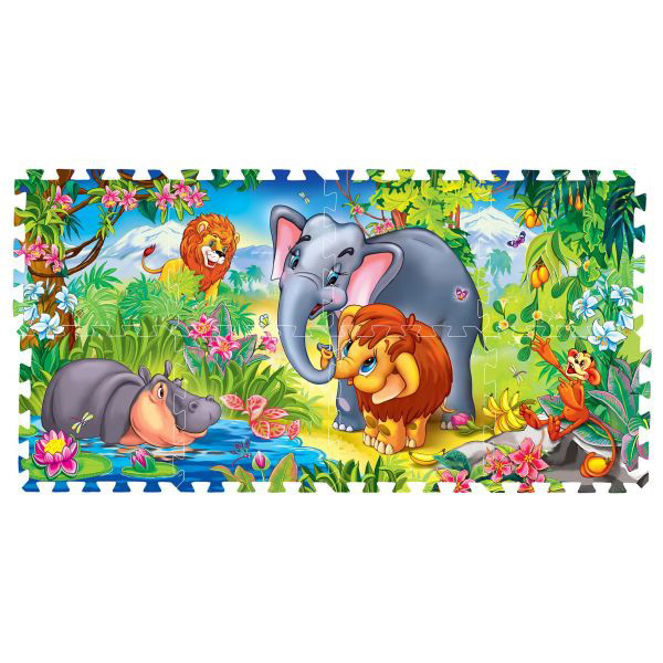 Коврик-пазл Играем вместе Мамонтенок 8 сегментов, арт. FS-MAM, производитель Симбат, ISBN 469-0-59009-047-3, № 2