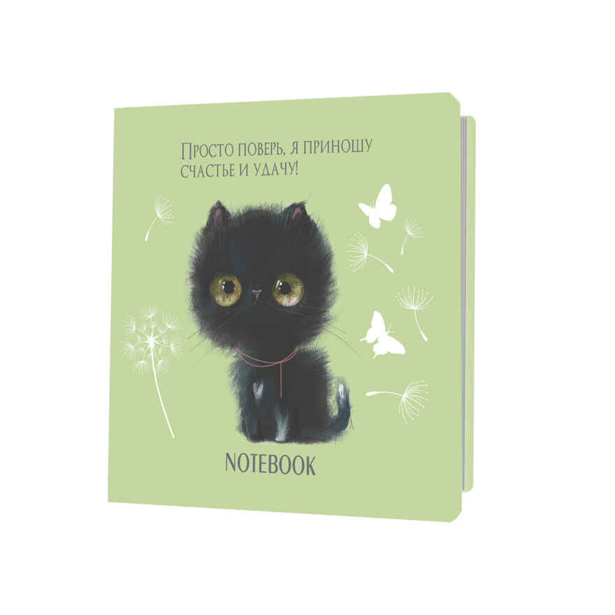Блокнот с котятами Е.Баренбаум (зеленый), производитель Контэнт, ISBN 978-5-00141-764-4, № 1