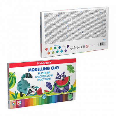 Классический пластилин 24 цвета со стеком, 432г, арт. 53413, производитель ErichKrause® (Эрих Краузе), ISBN 465-0-18453-413-4№ 4