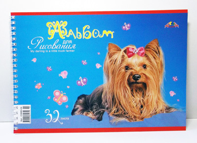 Альбом 32 л. Рыжий щенок, арт.С0680-04, производитель Апплика, ISBN 46600-0-38357-790-4, № 1