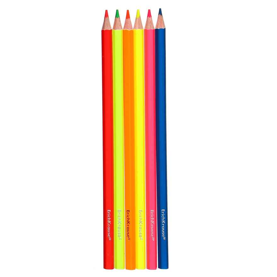 Цветные карандаши шестигранные Inspiration Neon 6 цветов, арт. 56077, производитель ErichKrause® (Эрих Краузе), ISBN 404-1-48556-077-7, № 5