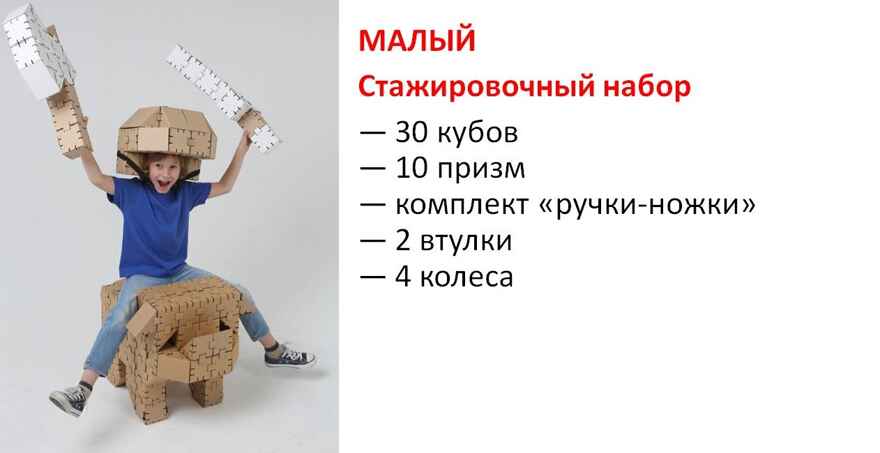 Картонный конструктор. Стажировочный малый набор, 46 деталей, производитель ЙОХО, ISBN 460-3-32042-200-0, № 2