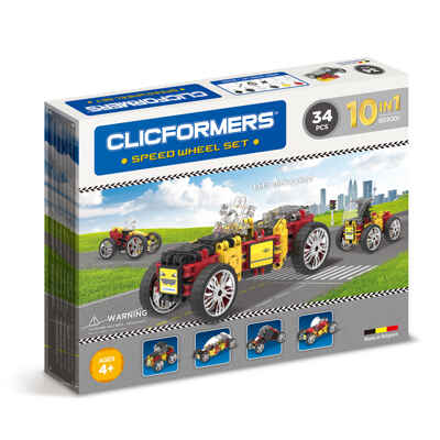 Развивающий конструктор CLICFORMERS Speed Wheel Set 34 детали, арт. 803001, производитель Clicformers (Кликформерс), ISBN 880-9-46553-289-5№ 1