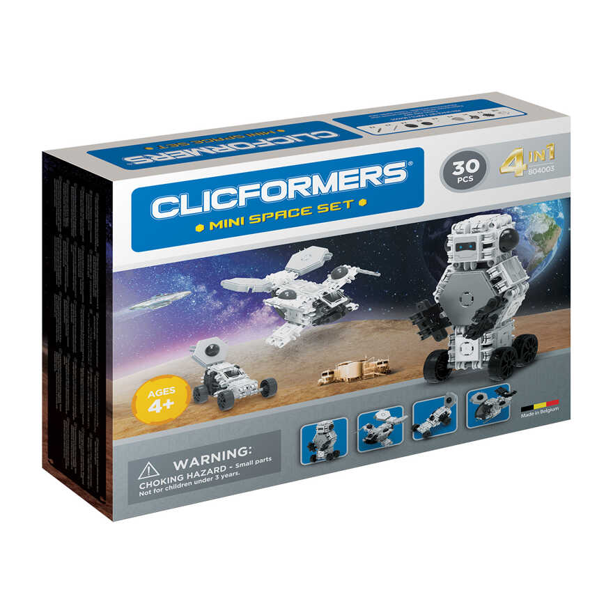 Развивающий конструктор CLICFORMERS Mini space Set, арт. 804003, производитель Clicformers (Кликформерс), ISBN 880-9-46553-417-2, № 1