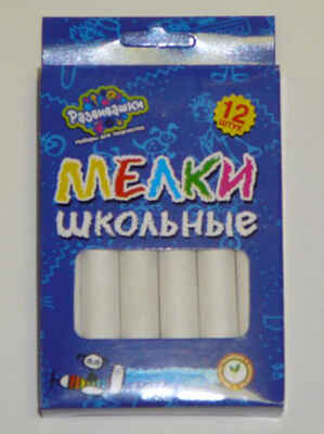 T2311 Мелки белые, 12 штук, школьные, производитель Развивашки, ISBN 465-0-05762-266-1№ 1