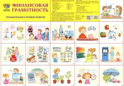 Демонстрационные картинки СУПЕР Финансовая грамотность. 16 демонстр. картинок с текстом (173х220 мм), производитель Сфера ТЦ , ISBN 978-5-99493-228-5№ 3