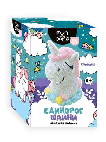 Алмазная мозаика Единорог Шайни Fun and Done, арт. MM54628, производитель Fun and Done, ISBN 200-0-00016-714-5№ 2