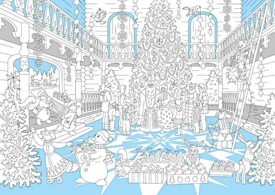 Терем Деда Мороза: книжка-плакат. Большой новогодний постер-раскраска., производитель «Феникс-Премьер», ISBN 978-5-22245-559-3, № 2