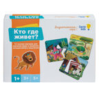 Игра детская настольная Кто где живёт (сортер), арт. RI2206C, производитель Dream Makers (Дрим Мейкерс), ISBN 481-4-71800-248-7, № 1