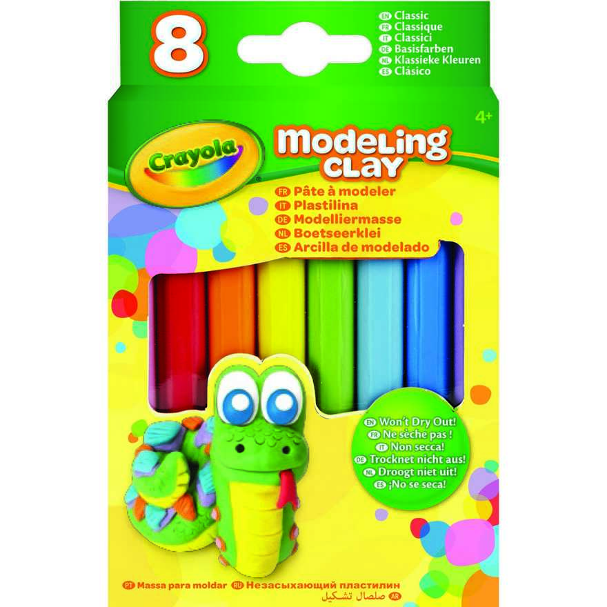 Crayola Незасыхающий пластилин Классика, 8 цветов, арт. 57-0312, производитель Crayola, ISBN 007-1-66230-312-9, № 1