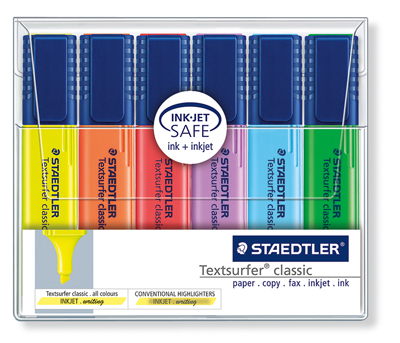 Staedtler маркер-текстовыделитель Classic 1-5мм,6 цветов, арт. 364WP603, производитель Staedtler (Стайтлер), ISBN 400-7-81732-104-1, № 1